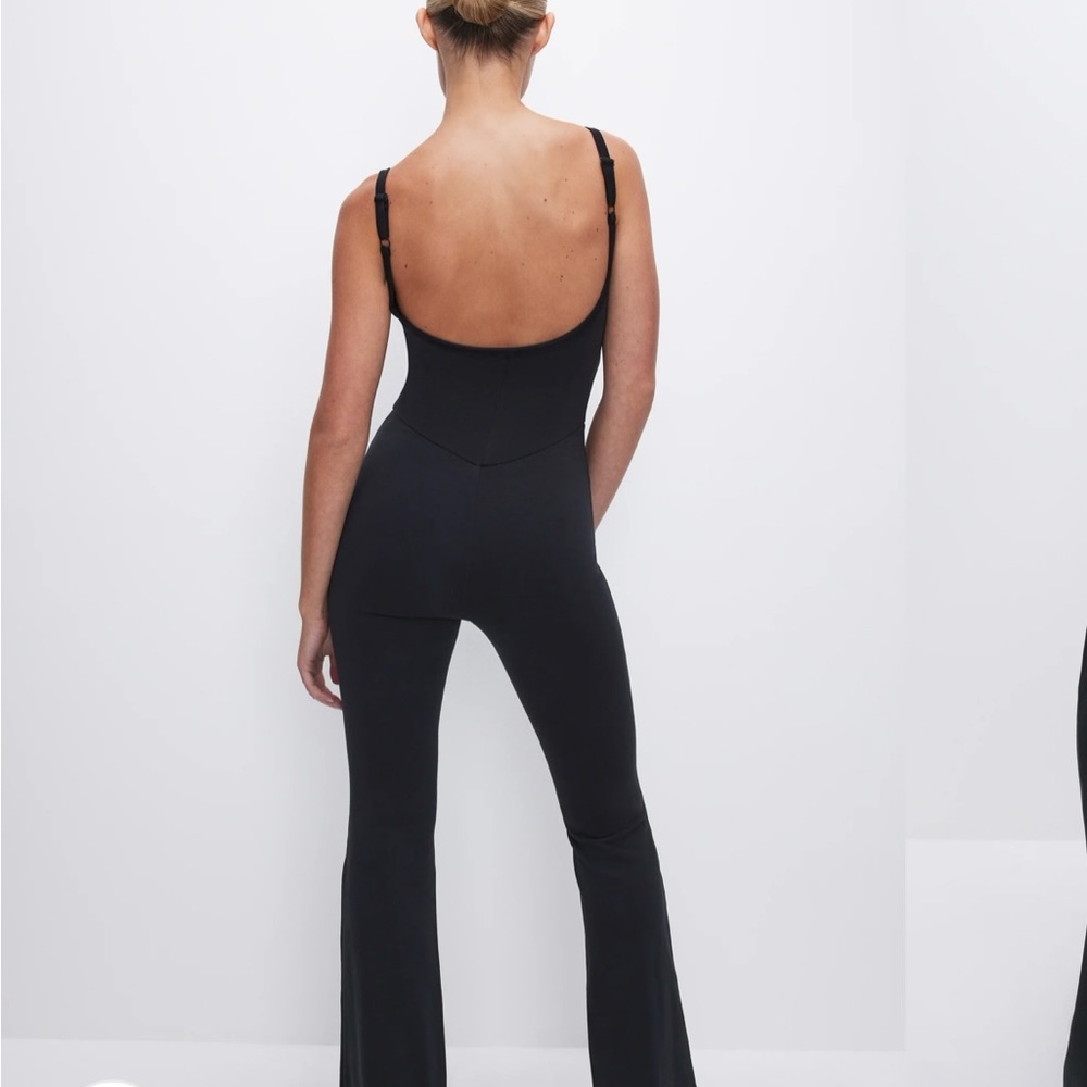 COMPRESSION TERRY SCOOP JUMPSUIT - Picture 3 of 4